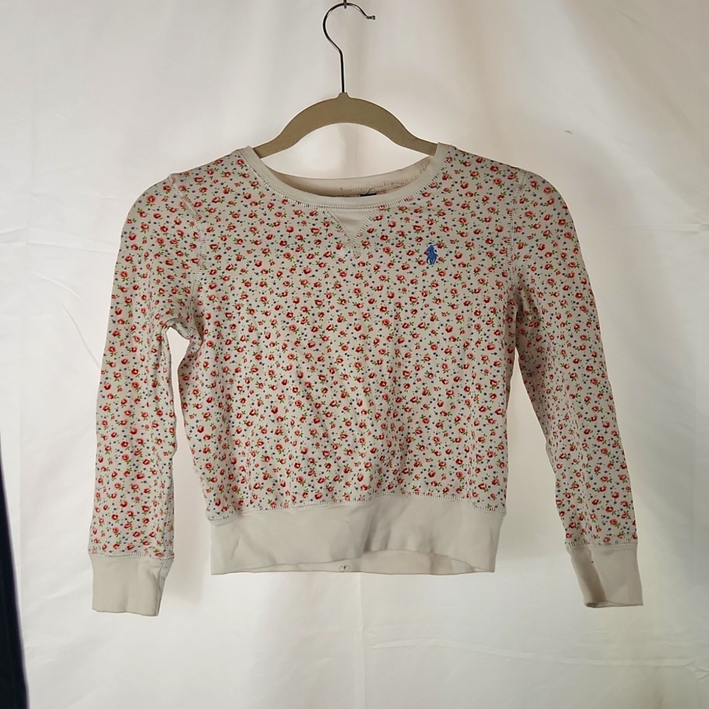 Ralph Lauren Girls Floral Sweater